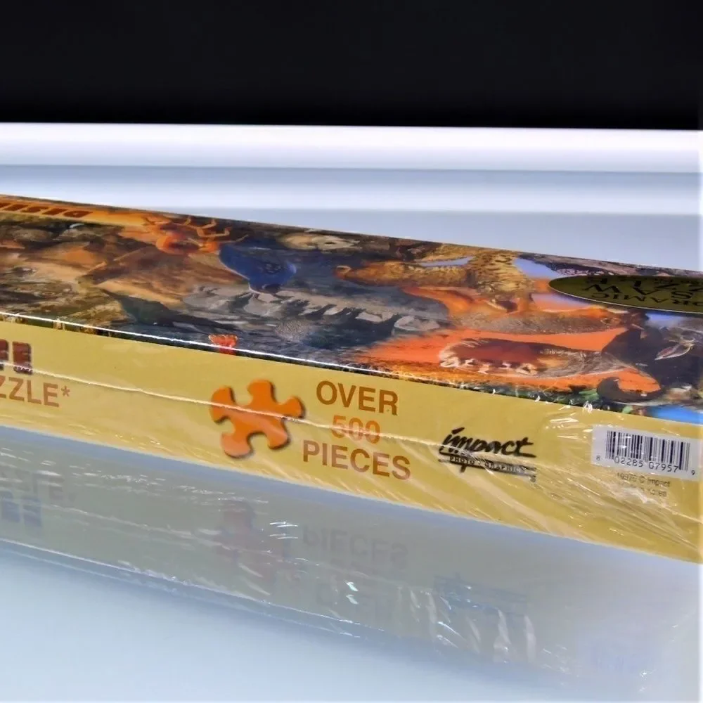 Desert Wildlife Jigsaw Panoramic Puzzle Vintage